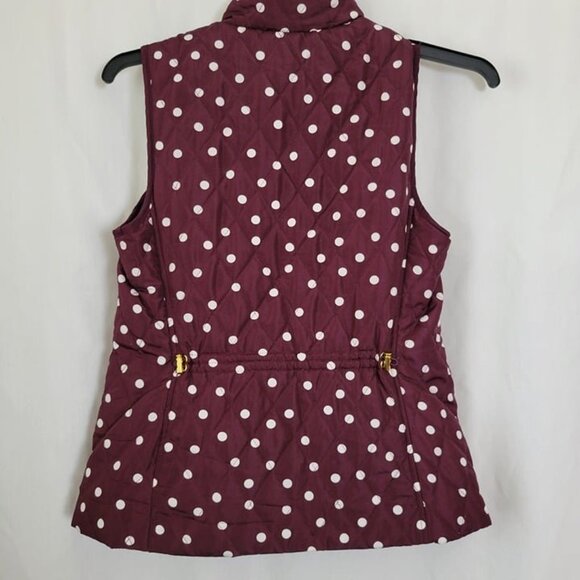 Croft & Barrow Vest jacket  Dots sleeveless Puffer full zip Small EUC - Picture 3 of 8